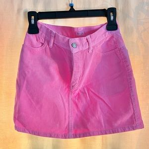 BARBIE PINK BRANDY MELLVILLE CORDUROY MINI SKIRT